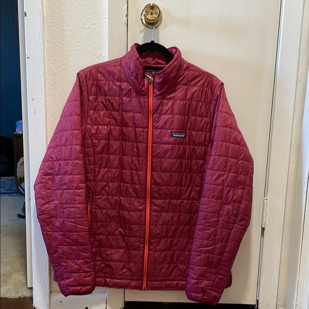 Patagonia Pink Puffer Jacket Lightweight Quilted Design